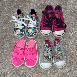 Four pairs of kids shoes